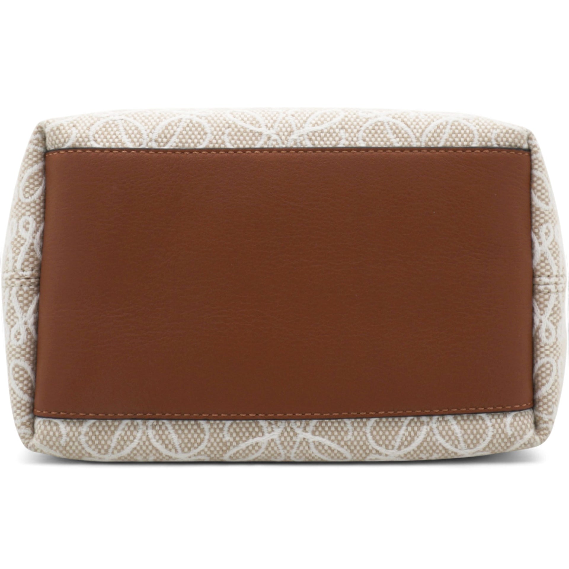 Jacquard Anagram Calfskin Small Cubi Bag Ecru Tan