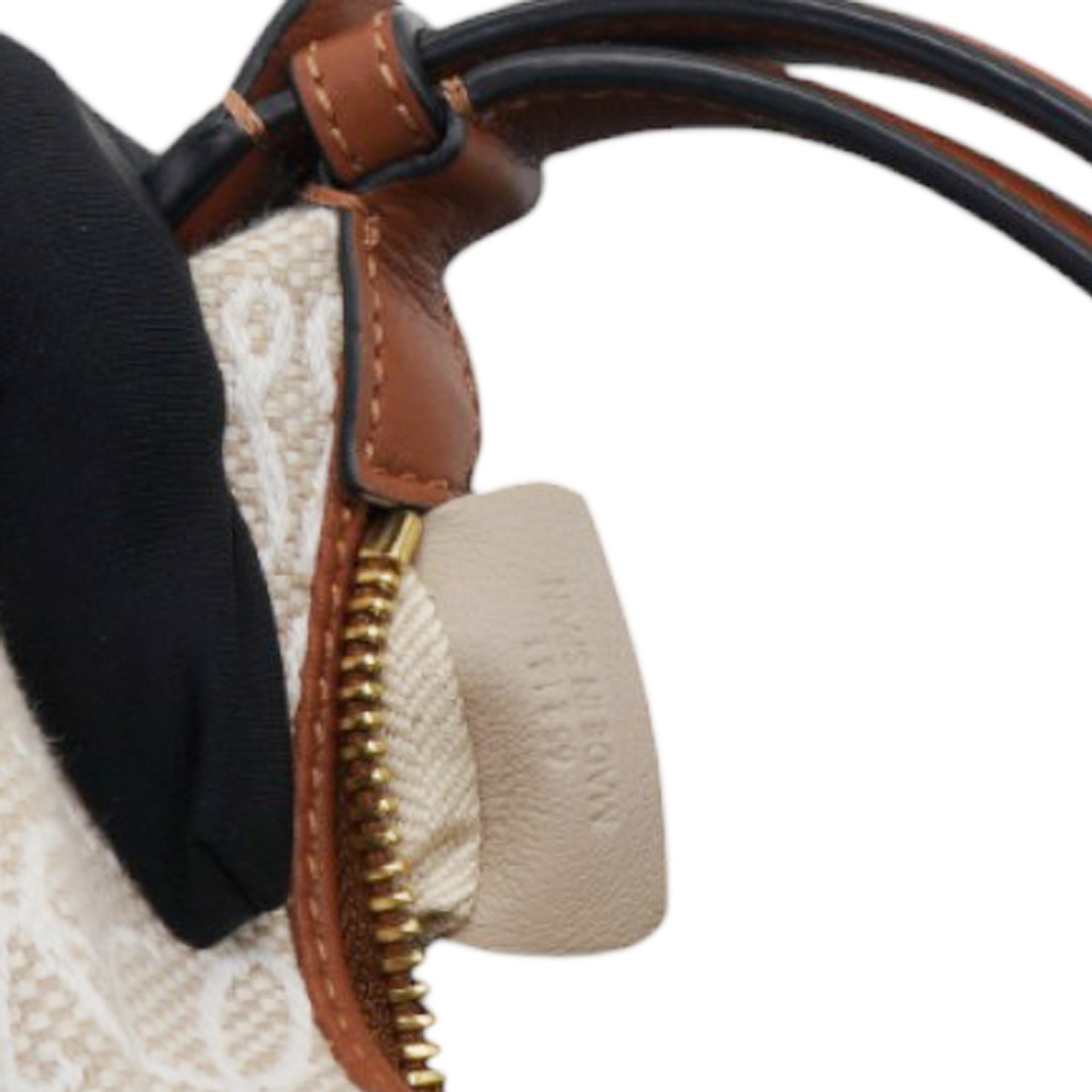 Jacquard Anagram Calfskin Small Cubi Bag Ecru Tan