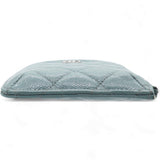 Caviar Quilted Classic Flat Wallet Pouch Light Blue