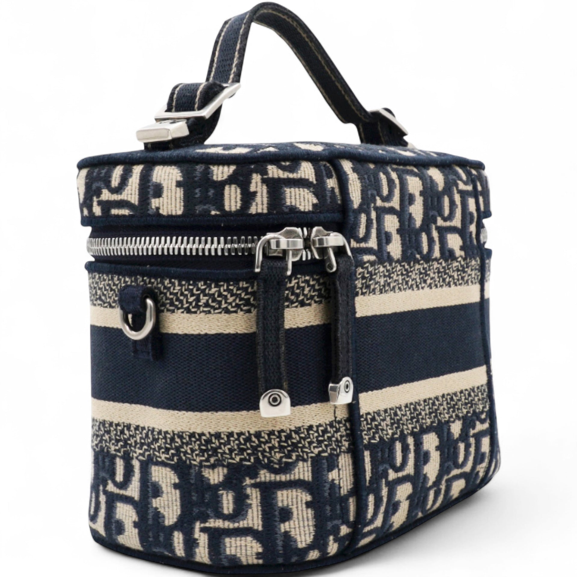 Oblique Diortravel Vanity Case Blue