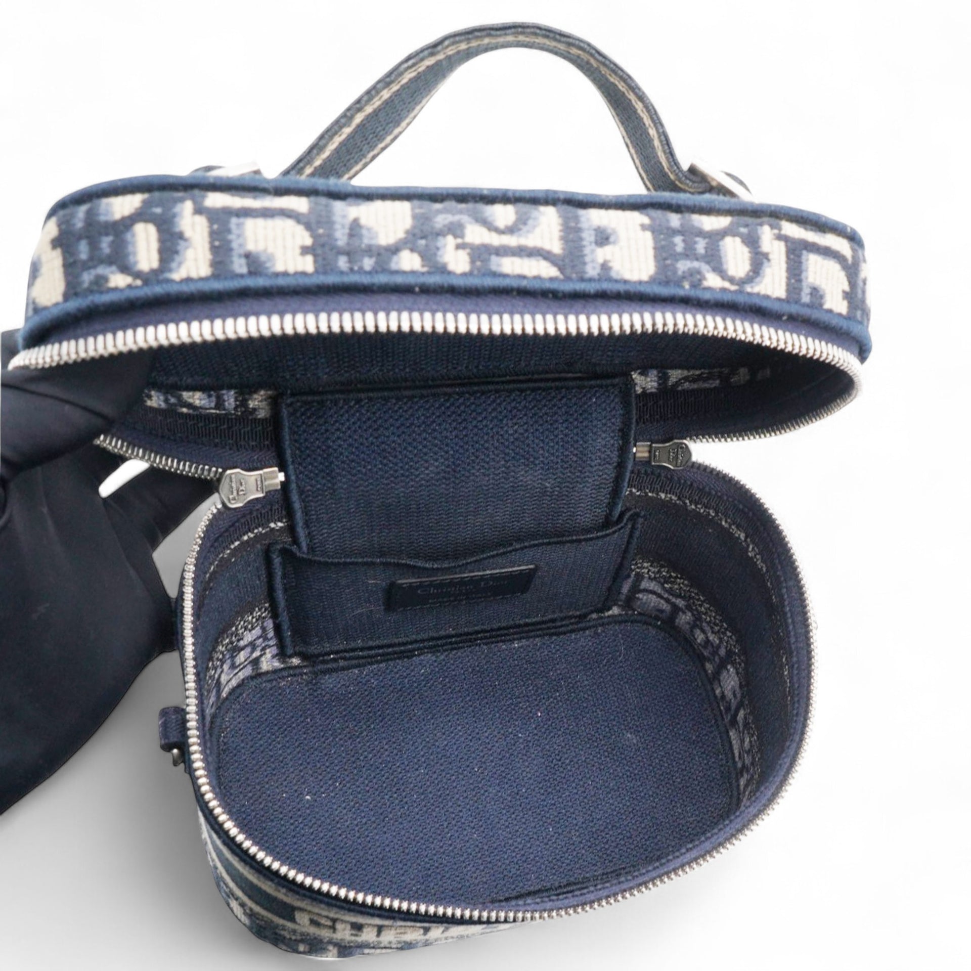 Oblique Diortravel Vanity Case Blue