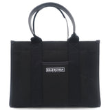 Neo Navy M Leather-trimmed Canvas Tote Bag