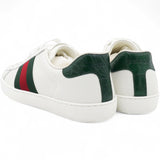 Crocodile Web Men Ace Sneakers White Green 4.5