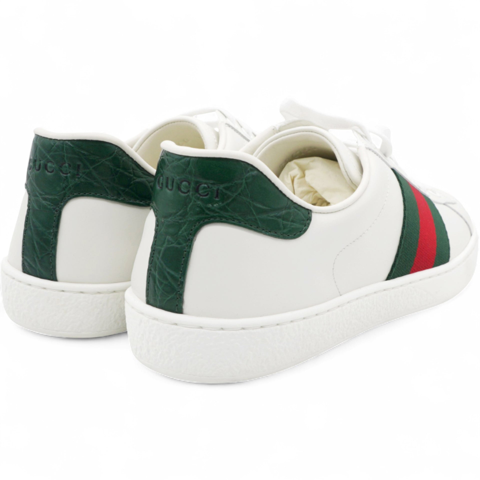 Crocodile Web Men Ace Sneakers White Green 5