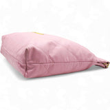 Shiny Quilted Chanel 22 Drawstring Bag Pink large