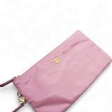 Shiny Quilted Chanel 22 Drawstring Bag Pink large