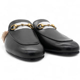 Fur Mens Princetown Slippers Black 6