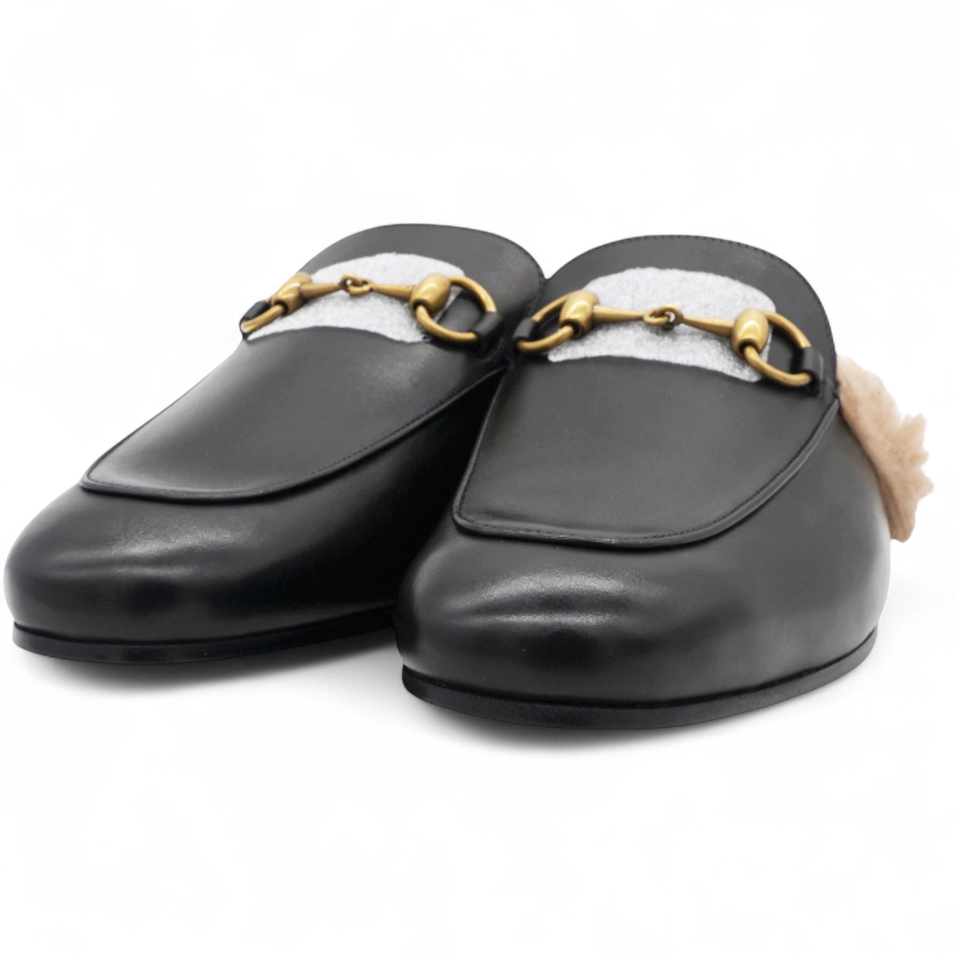 Fur Mens Princetown Slippers Black 6