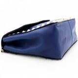 Garavani Rockstud Overlay Flap Shoulder Bag Blue Delft