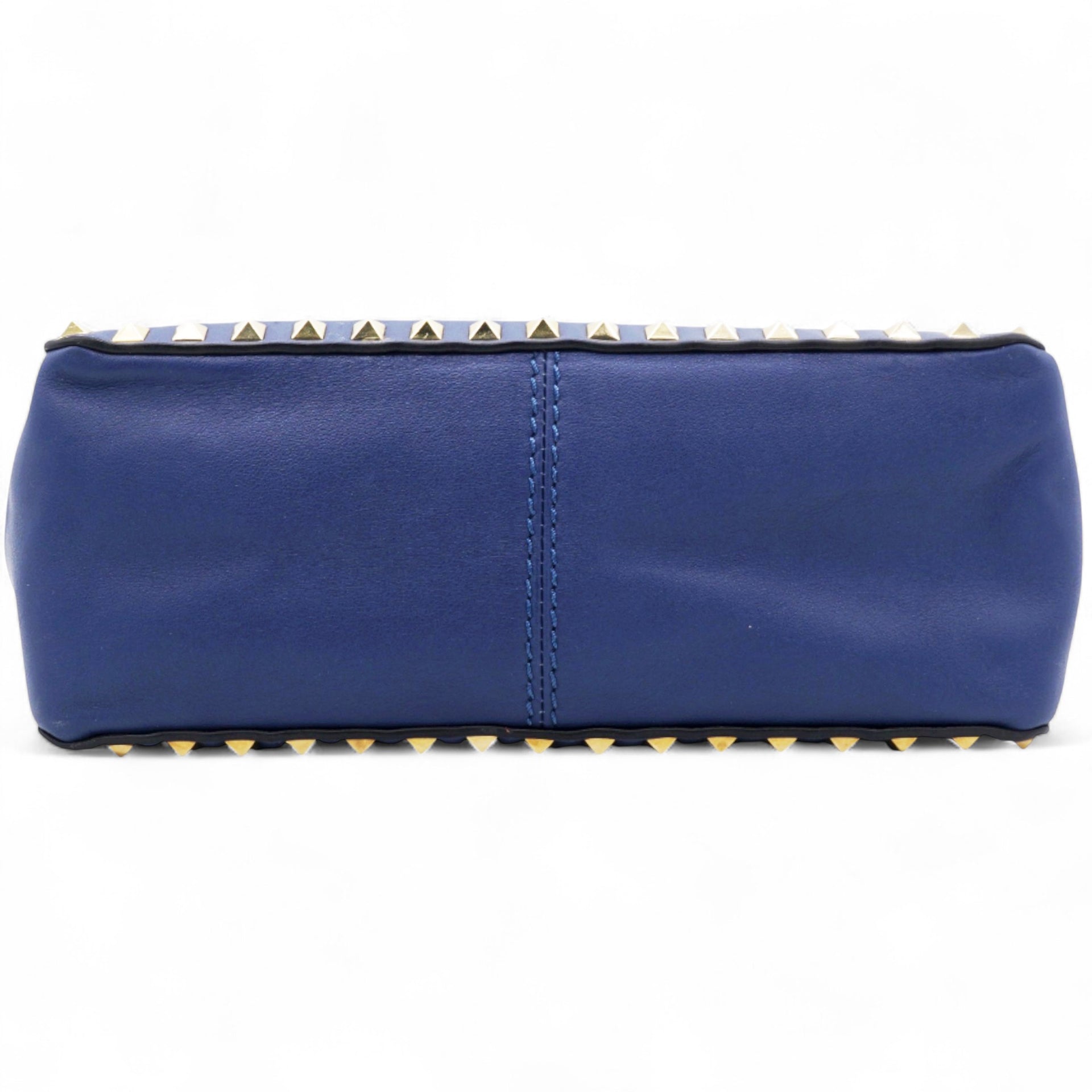 Garavani Rockstud Overlay Flap Shoulder Bag Blue Delft