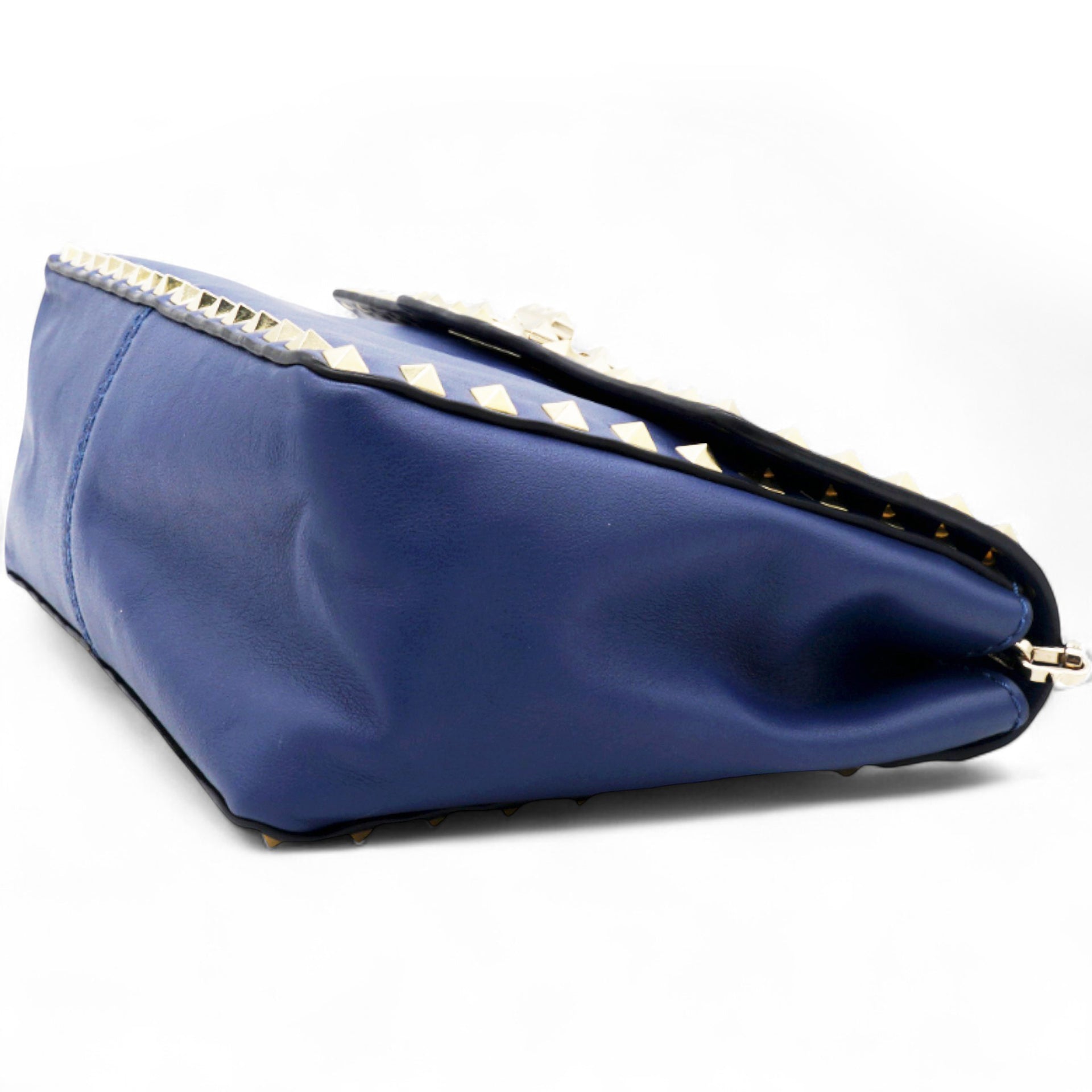 Garavani Rockstud Overlay Flap Shoulder Bag Blue Delft