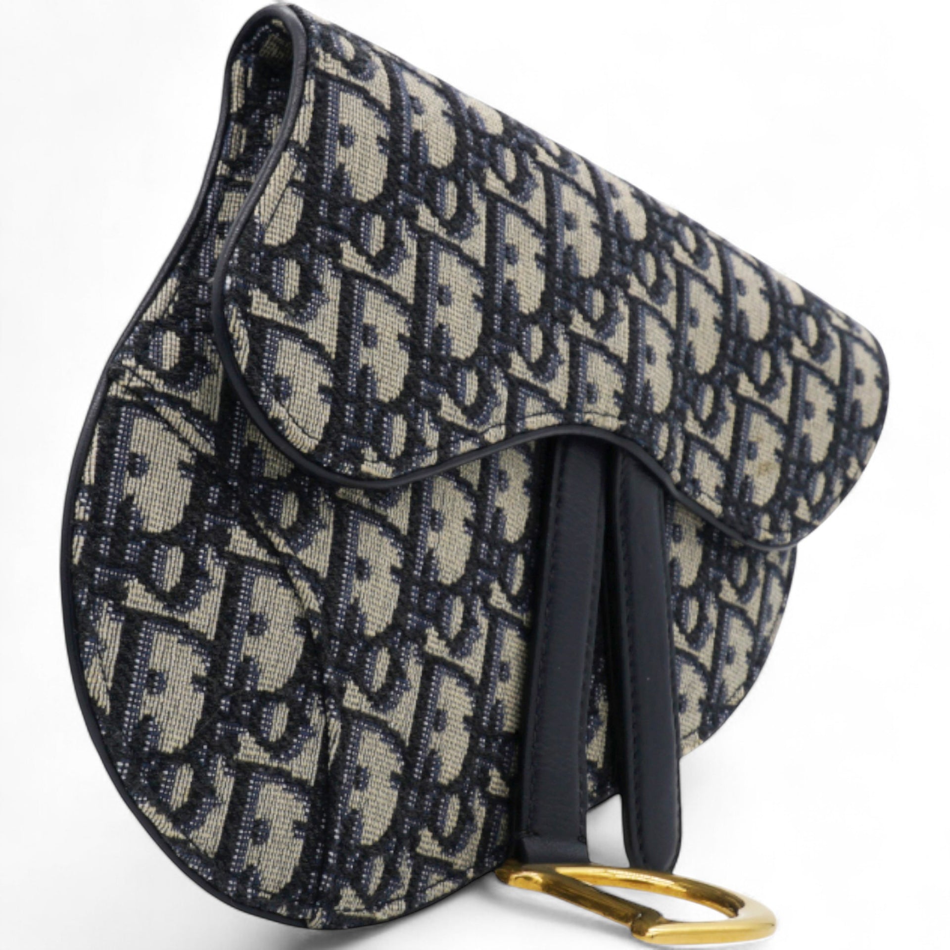 Oblique Saddle Belt Pouch Blue