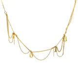 Aged Gold D.I.O.R Layered Necklace