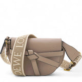 Mini Gate Dual Bag In Soft Leather And Jacquard