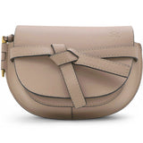 Mini Gate Dual Bag In Soft Leather And Jacquard