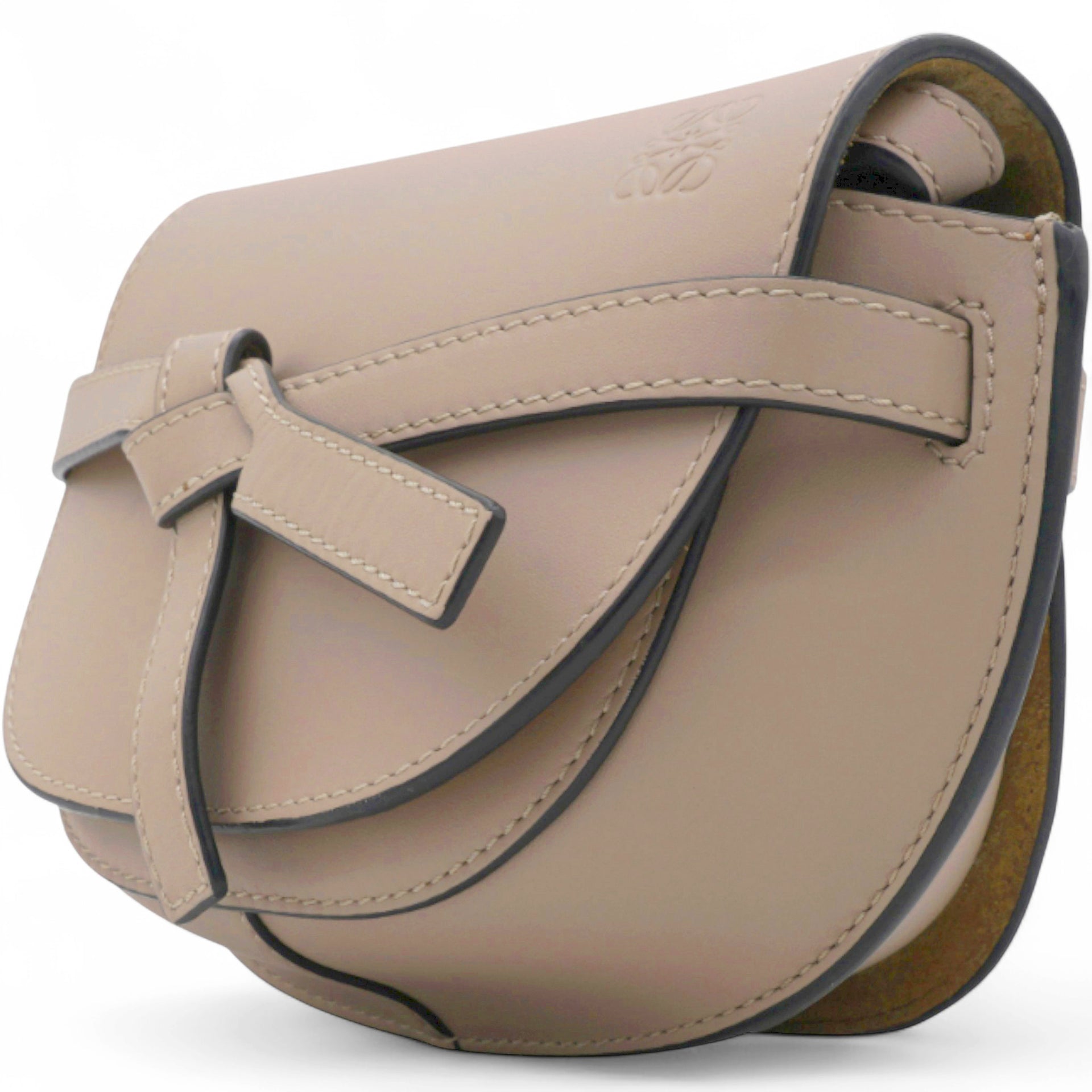 Mini Gate Dual Bag In Soft Leather And Jacquard