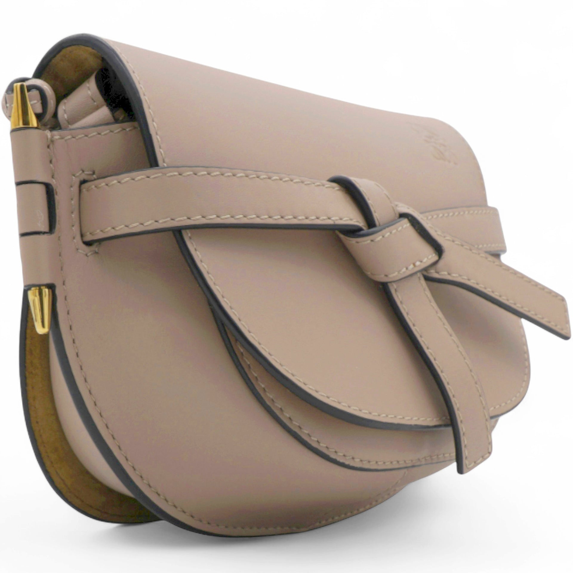 Mini Gate Dual Bag In Soft Leather And Jacquard