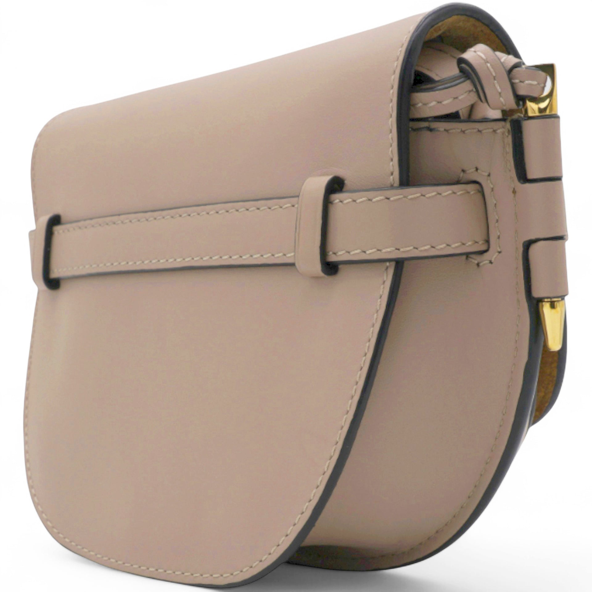Mini Gate Dual Bag In Soft Leather And Jacquard