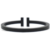 T Square Black Tone Stainless Steel Bracelet