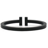 T Square Black Tone Stainless Steel Bracelet
