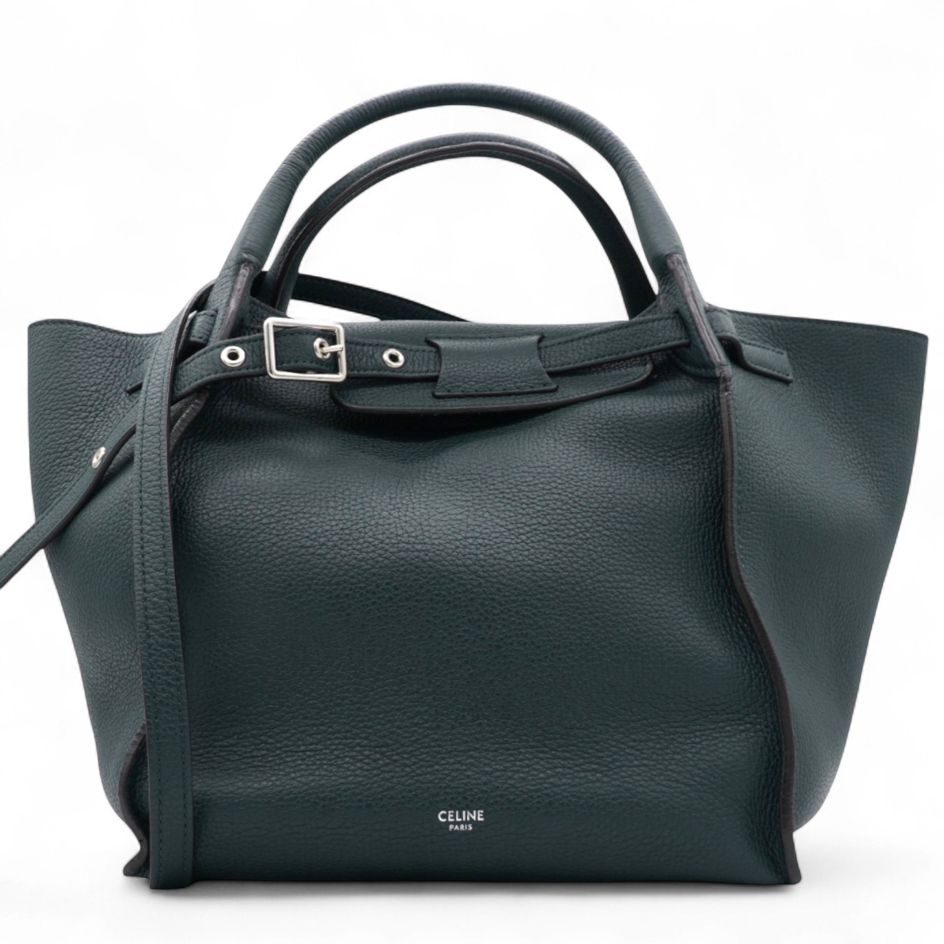 Green Leather Big Bag Supple