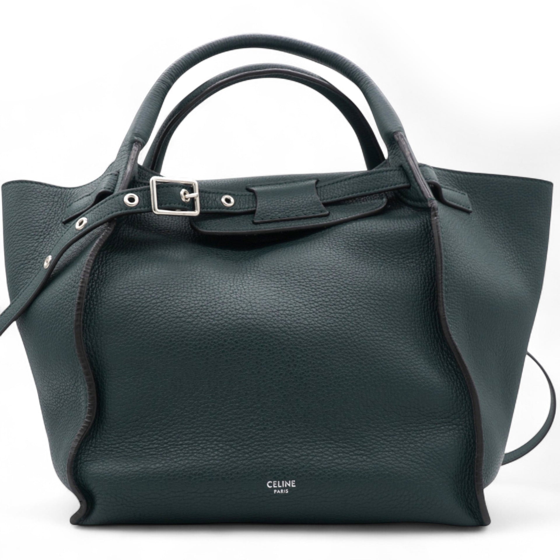 Green Leather Big Bag Supple