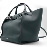 Green Leather Big Bag Supple