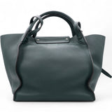 Green Leather Big Bag Supple