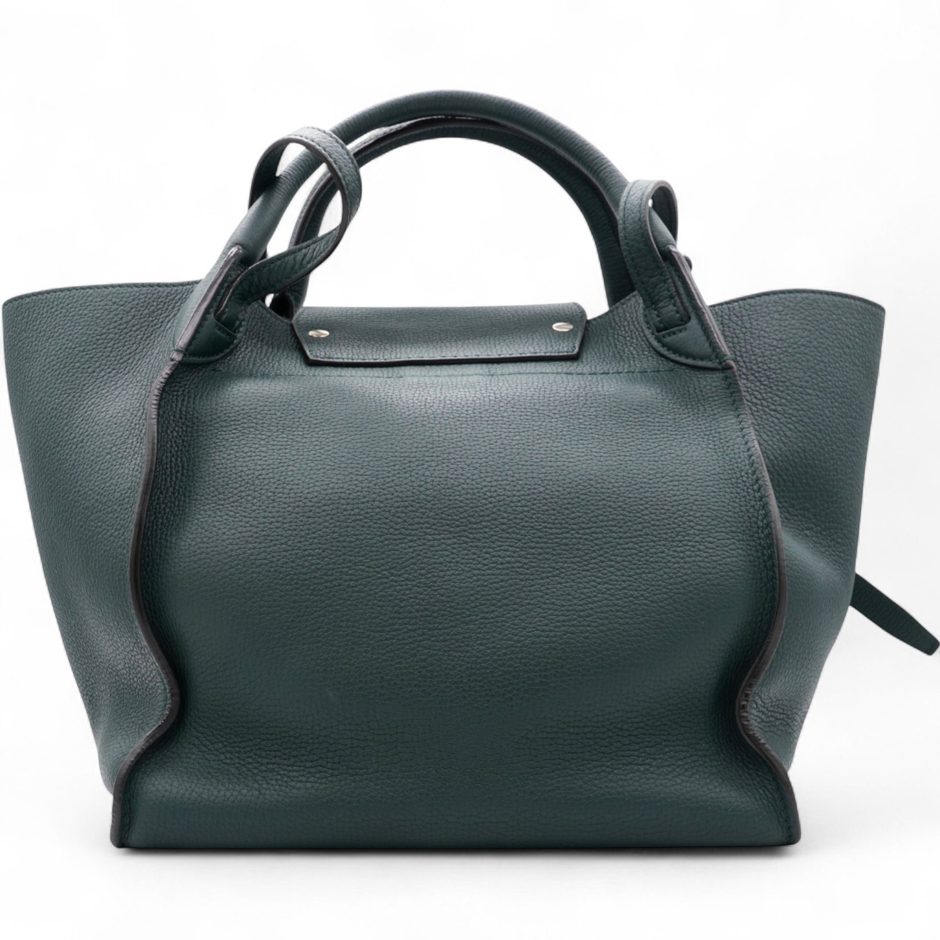 Green Leather Big Bag Supple