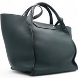 Green Leather Big Bag Supple