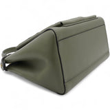 Mini Peekaboo Utility Bag in Green Leather Olive Green