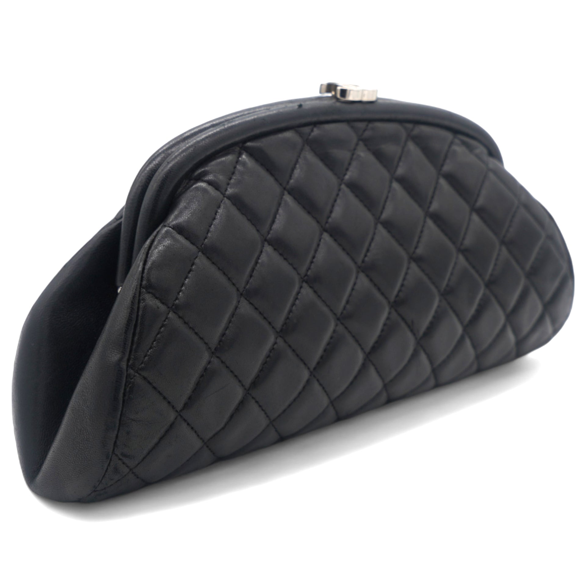 Lambskin Quilted Timeless Clutch Black