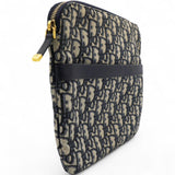 Oblique Pouch Clutch Navy