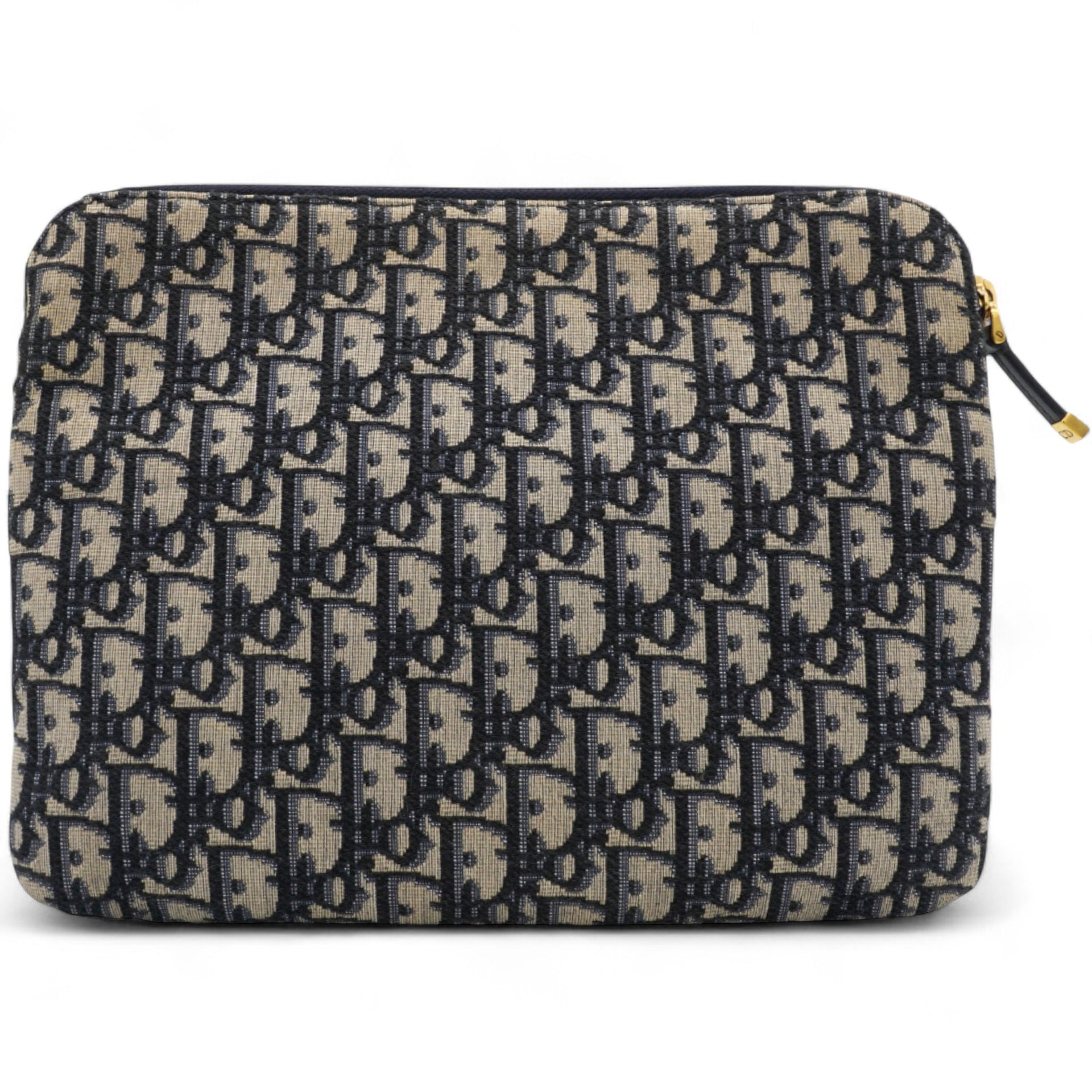 Oblique Pouch Clutch Navy