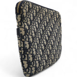 Oblique Pouch Clutch Navy