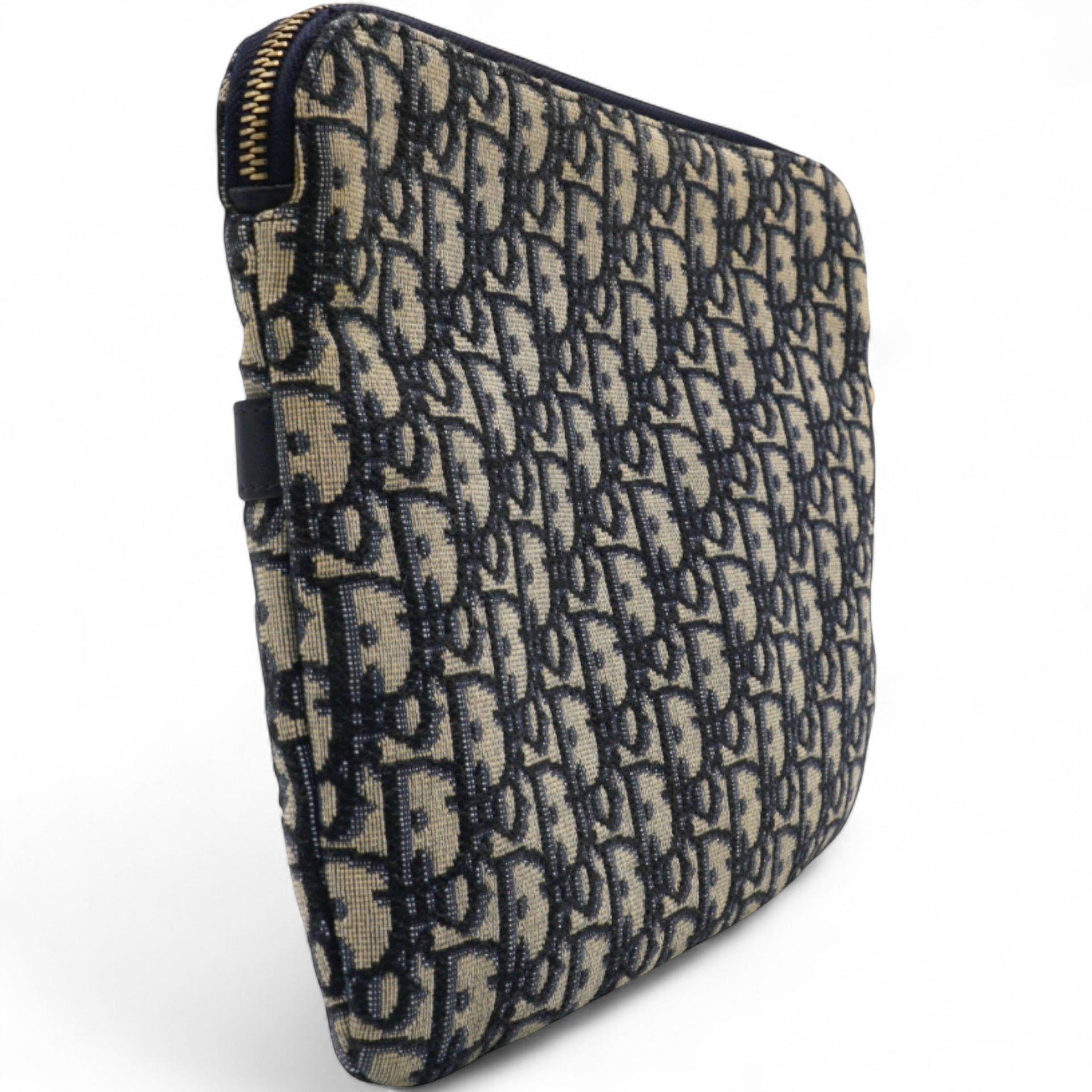 Oblique Pouch Clutch Navy