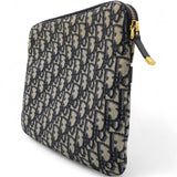 Oblique Pouch Clutch Navy