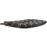 Oblique Pouch Clutch Navy