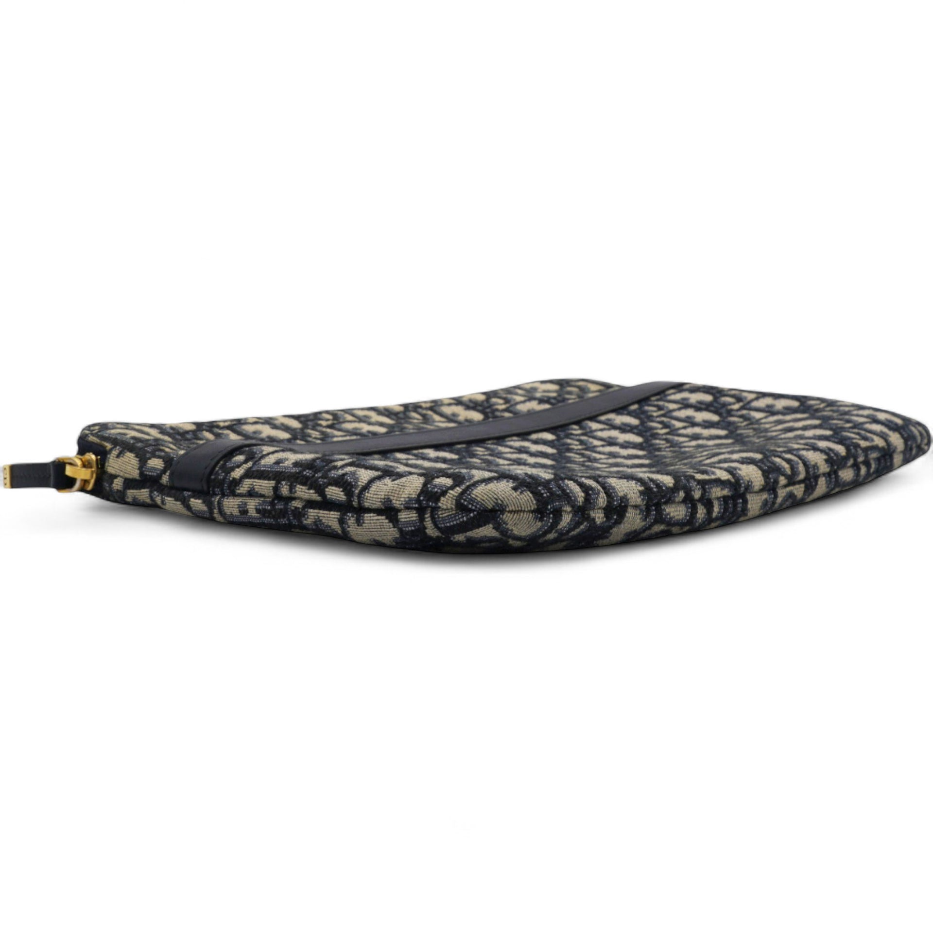 Oblique Pouch Clutch Navy