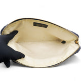 Oblique Pouch Clutch Navy