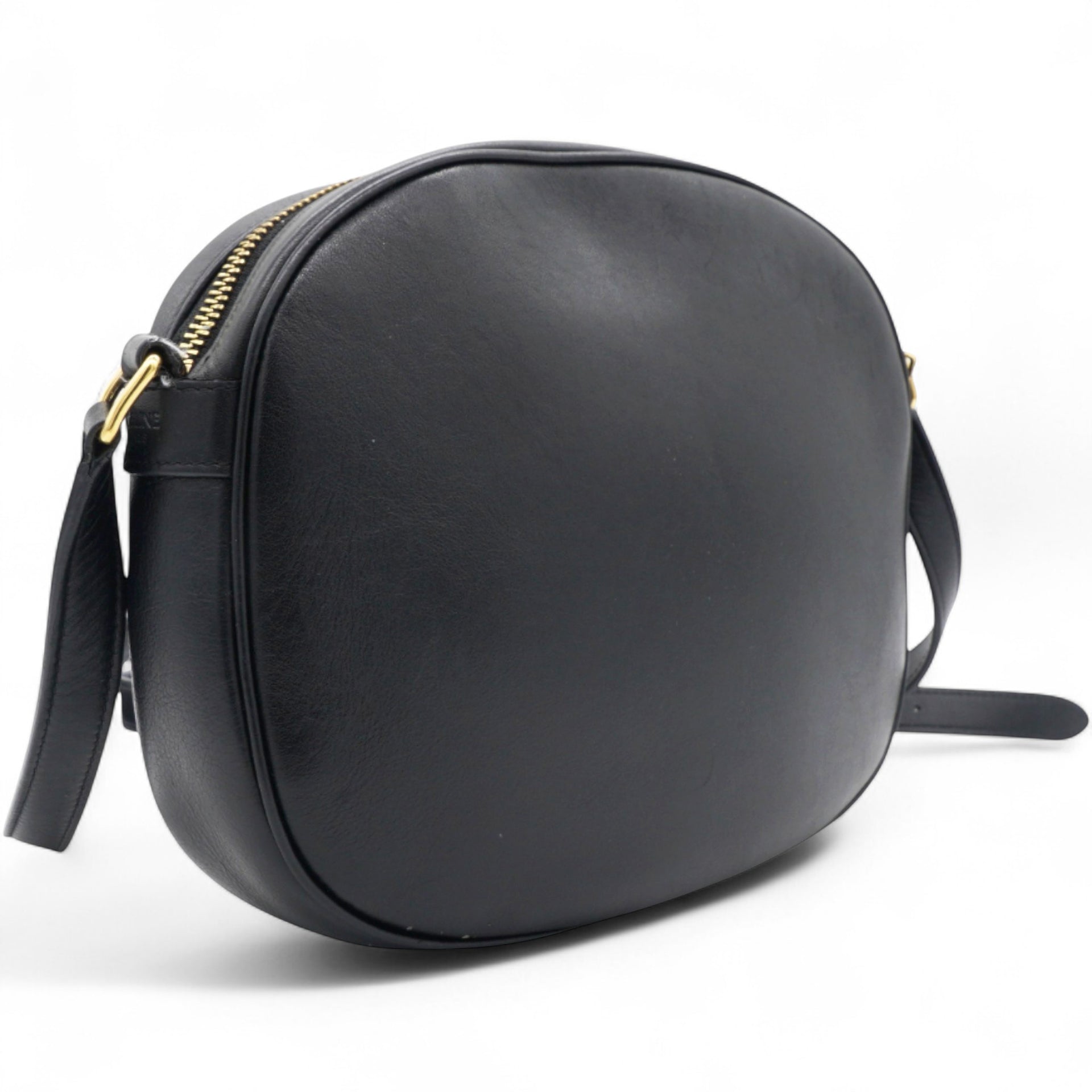 Quilted C Charm Bag Black