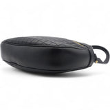 Quilted C Charm Bag Black