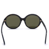 GG0023SA Round Black Sunglasses