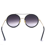 Black round aviator sunnies with gold bee GG0061S