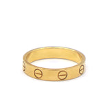 18k Yellow Gold Love Wedding Band Ring 51