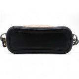 Aged Calfskin Quilted Small Gabrielle Hobo Beige Black