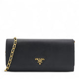 Saffiano Metal Oro Chain Wallet