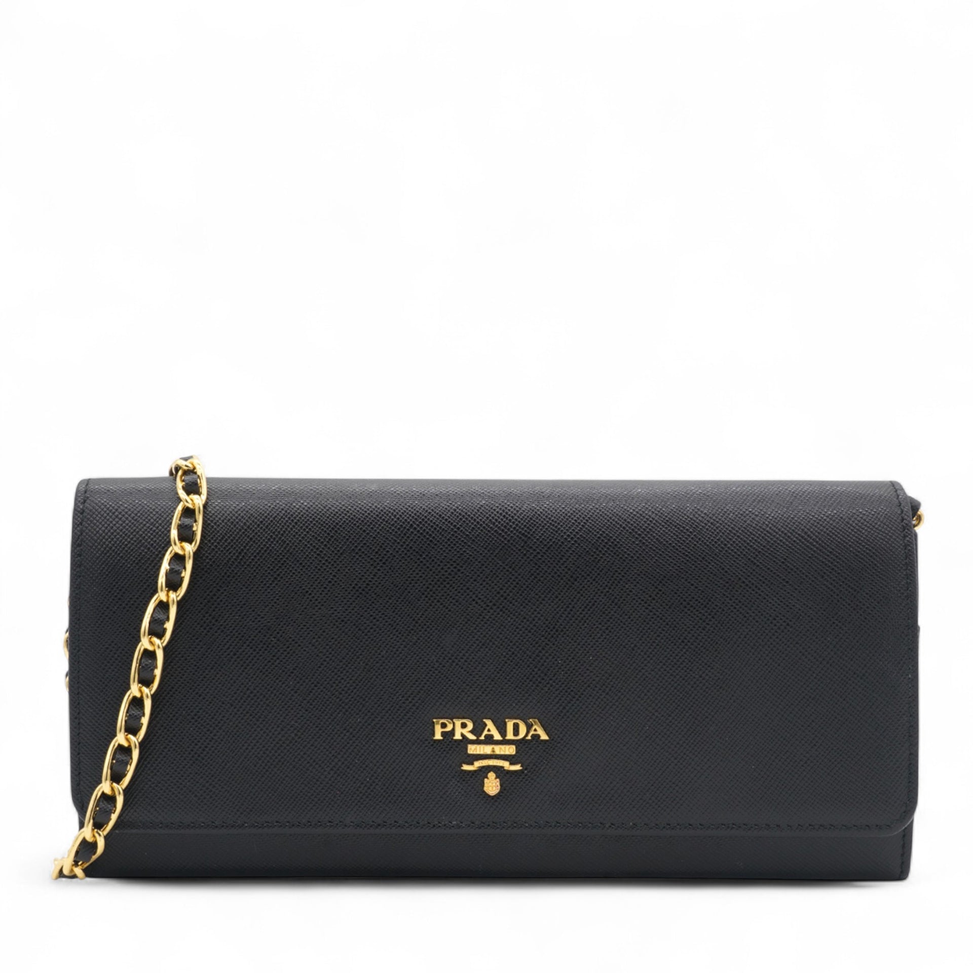 Saffiano Metal Oro Chain Wallet