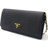 Saffiano Metal Oro Chain Wallet