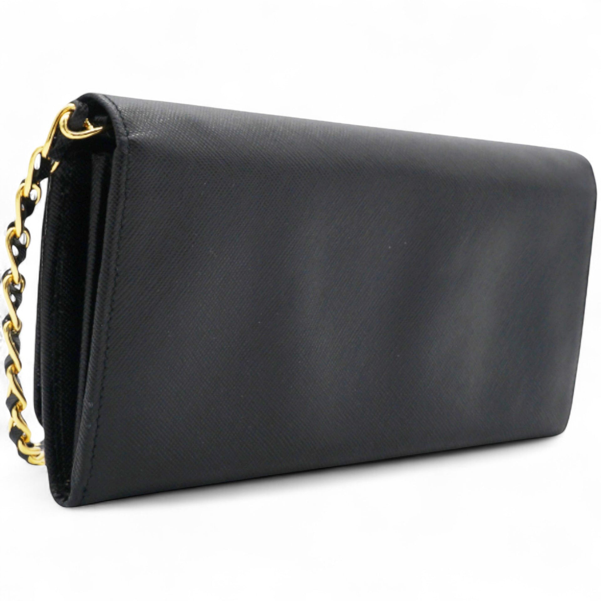 Saffiano Metal Oro Chain Wallet